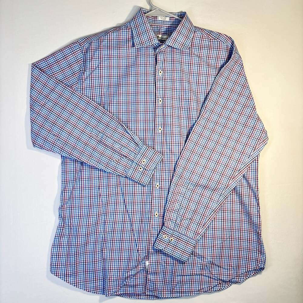 Peter Millar Men's Long Sleeve Plaid Button Down Shirt XL